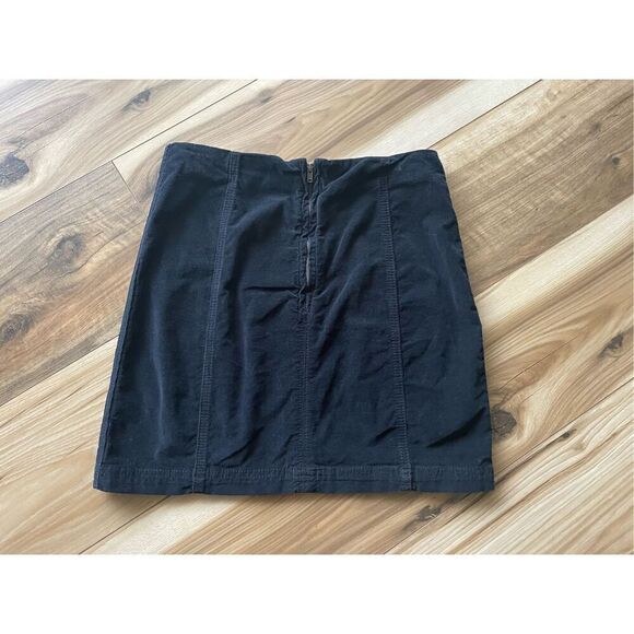 Free People Navy Blue Corduroy mini skirt S - Picture 2 of 7